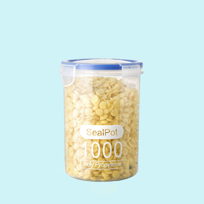 Airtight Polypropylene Food Storage Jars 600ml 800ml 1000ml 1500ml Snaplock Lids