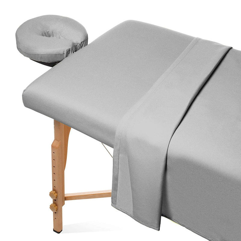 Massage Table Sheet Set 3 Piece Fitted Flat Face Cradle Cover Elastic Edges