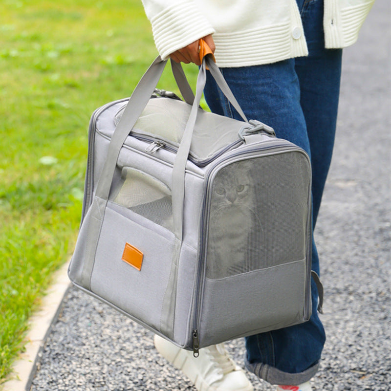 Large Capacity Foldable Pet Carrier Bag Breathable Oxford Cloth Travel Bags