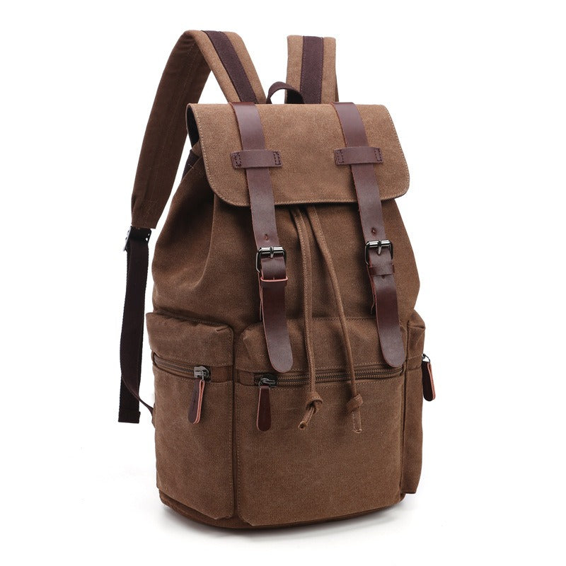 Heavy Duty Canvas Backpack Travel School Large Laptop Slot Waterproof Durable