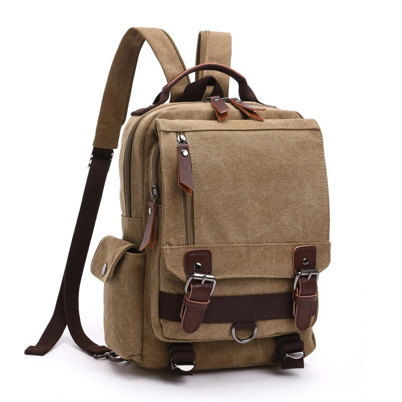 Men's Women's Canvas Backpack Travel Shoulder Bag Laptop Rucksack School Bags