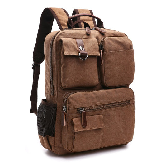 Waxed Canvas Rucksack Durable Outdoor Travel Backpack 20-35L Waterproof Hiking