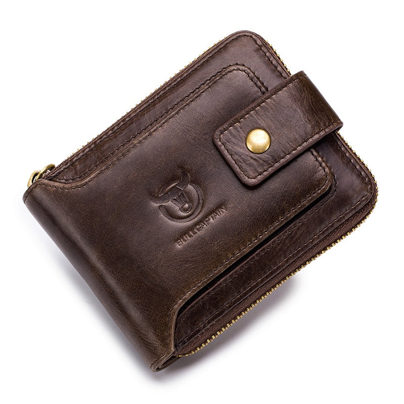 Men's RFID Leather Wallet Coin Purse Multiple Card Slots Secure Storage Holder