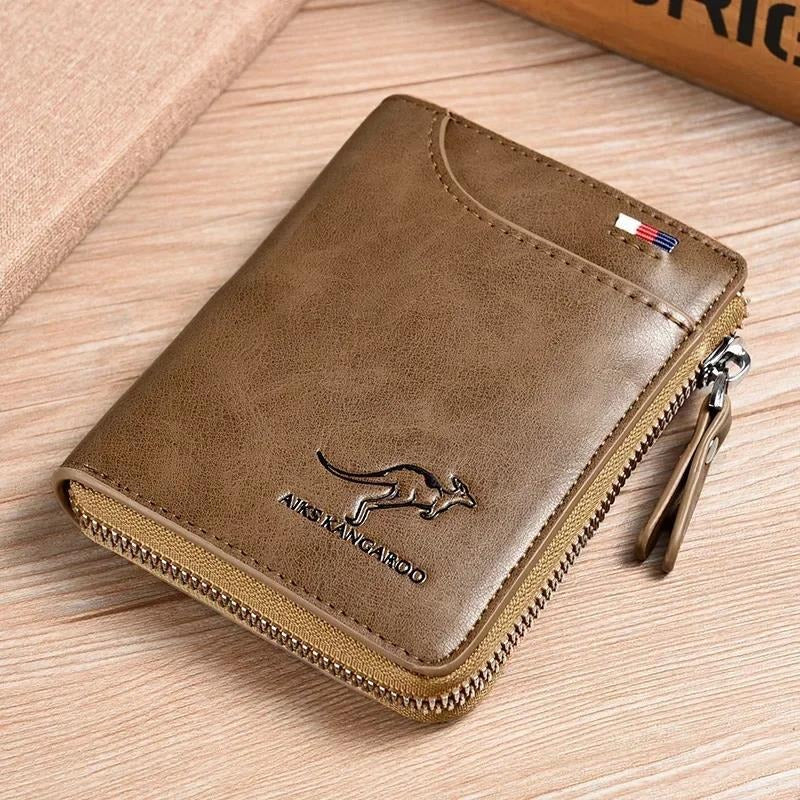 Men's Faux Leather Wallet Slim RFID Blocking Bifold Credit Card Holder Secure