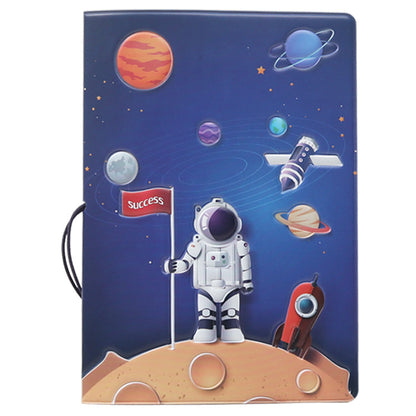 Astronaut and Planets Themed Passport Cover for Secure Travel Document Safety
