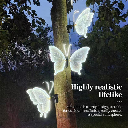 LED Butterfly Lights USB Rechargeable Dynamic Wing Motion Garden Outdoor Decor