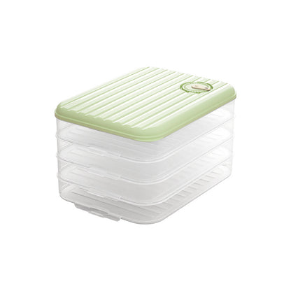 Dumpling Box Frozen Fresh Storage Stackable Snap Latch Vent 29.5cm 22cm 6cm