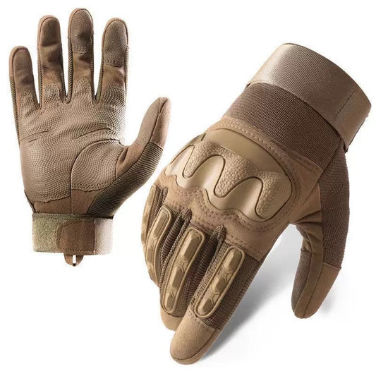 Mens Tactical Gloves Full Finger Anti Slip Reinforced Knuckle Grip Velcro S M L