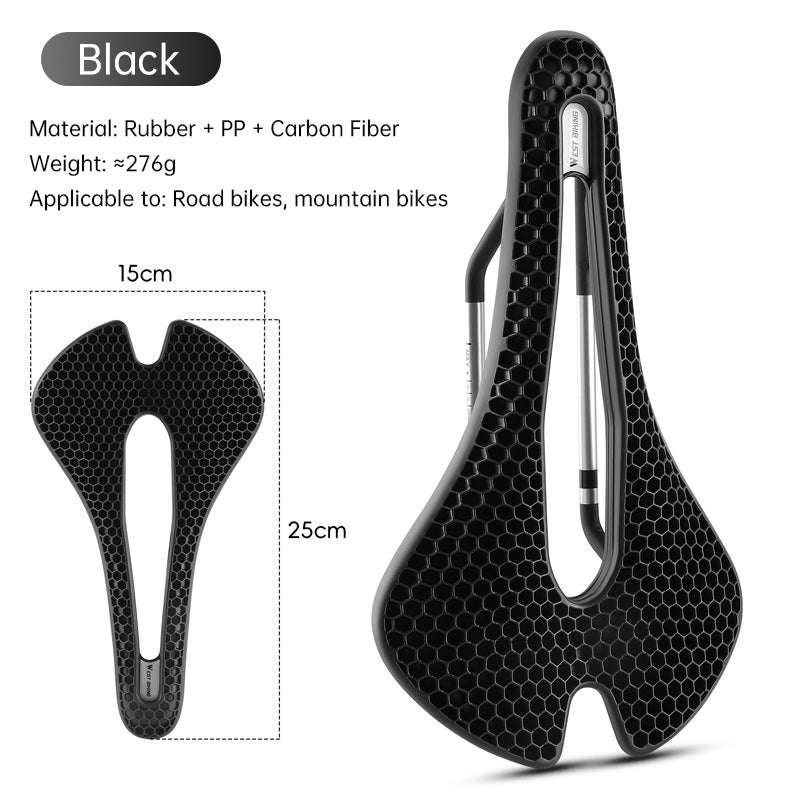 TPE Honeycomb Breathable Cycling Saddle for Road Biking and Mountain Bike Use