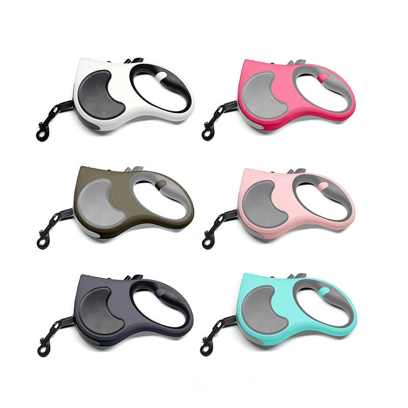 Retractable Dog Leash LED Light 16ft Durable Nylon Rope Small to Medium Dogs
