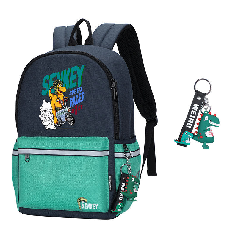 Kids Dinosaur Cartoon Anime School Backpack Lightweight Adjustable Padded Straps
