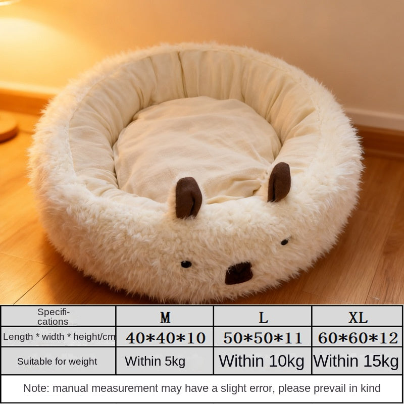 Winter Warm Half-Enclosed Pet Bed Nest Perfect Small Medium Large Dog Cosiness