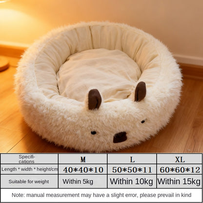 Winter Warm Half-Enclosed Pet Bed Nest Perfect Small Medium Large Dog Cosiness