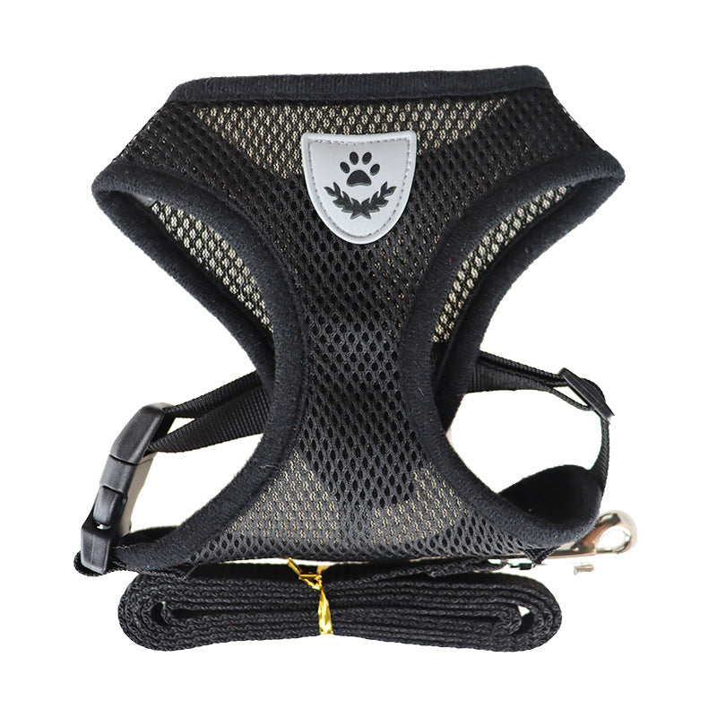 Basic Small Cat Dog Puppy Harness + Lead Set Mesh Vest Reflective Adjustable
