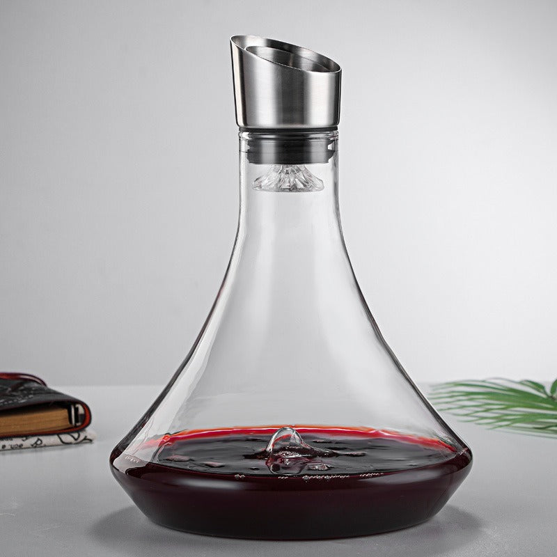 1000ml High Borosilicate Glass Wine Decanter with Seamless Integrated Aerator