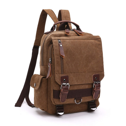 Men's Women's Canvas Backpack Travel Shoulder Bag Laptop Rucksack School Bags