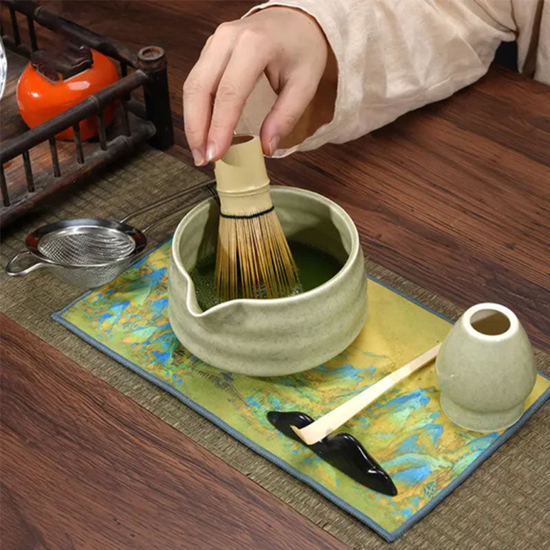 Traditional Japanese Bamboo Matcha Whisk Chasen for Tea Ceremony Preparation