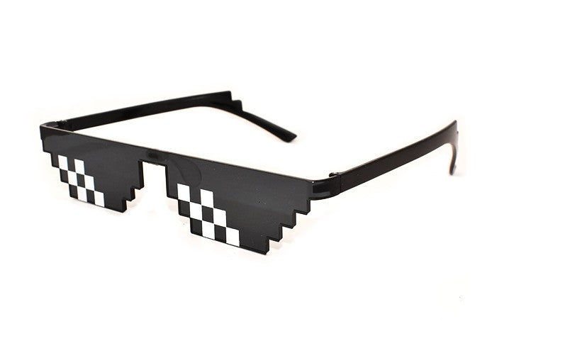 Pixelated 8-bit Style Sunglasses Unisex UV400 Protection Thuglife Mosaic Glasses