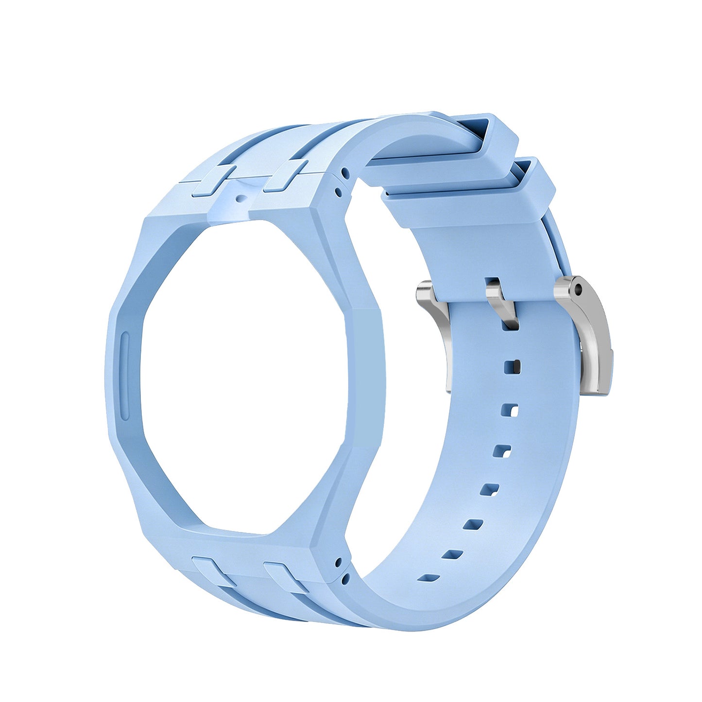 For AP x Swatch Royal Pop Watch Case Silicone Strap Adjustable Buckle Band