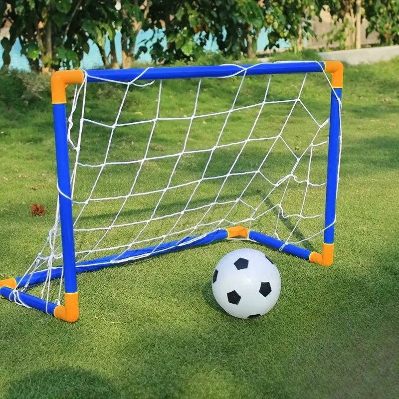 Kids Indoor Outdoor Mini Soccer Goal System Detachable Quality Plastic Posts