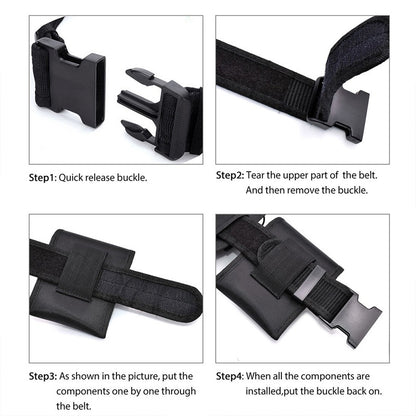 Tactical Holster and Flashlight Pouch Set with MOLLE Duty Belt System 10 Piece