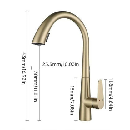 Dual Function 360° Swivel Stainless Steel Kitchen Sink Faucet High Durability