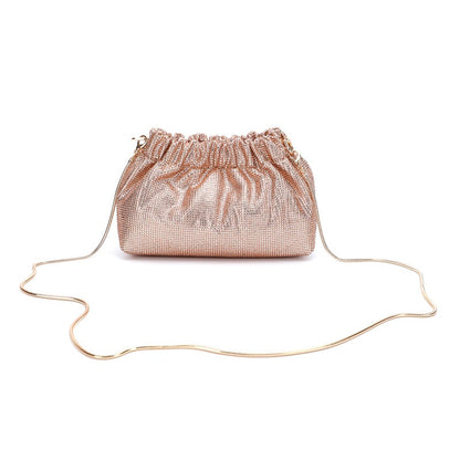 Crystal Diamond Cross Shoulder Dress Drawstring Bag Handbag 16 Colours