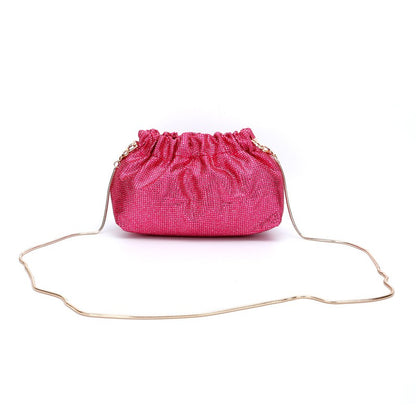 Crystal Diamond Cross Shoulder Dress Drawstring Bag Handbag 16 Colours