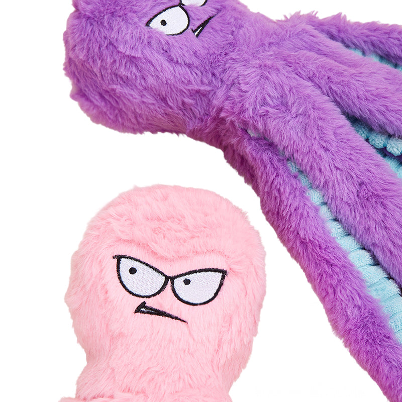 Indestructible Squeaky Plush Dog Toy Octopus Chew Resistant Pet Puppy Soft Gift