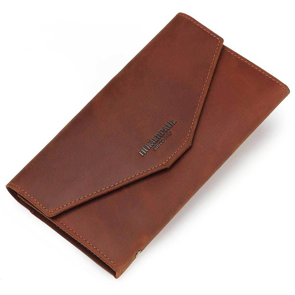 Men's Genuine Leather Travel Clutch Passport Wallet Document Holder Organizer