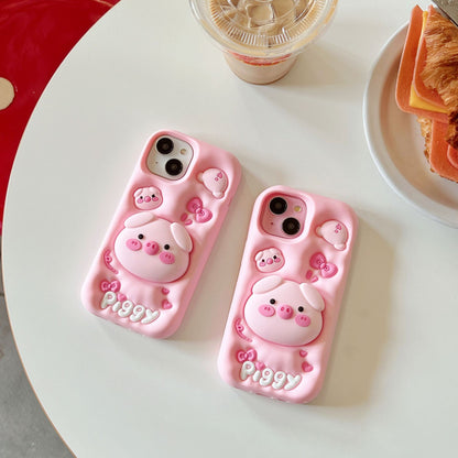 Cartoon Shockproof Silicone Case For iPhone 17 16 15 14 13 12 11 Pro Max Protection