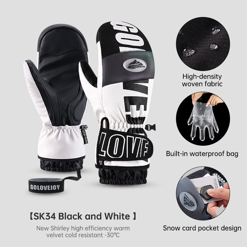 Winter Ski Gloves Thermal Insulation Waterproof Windproof Touchscreen Warmth