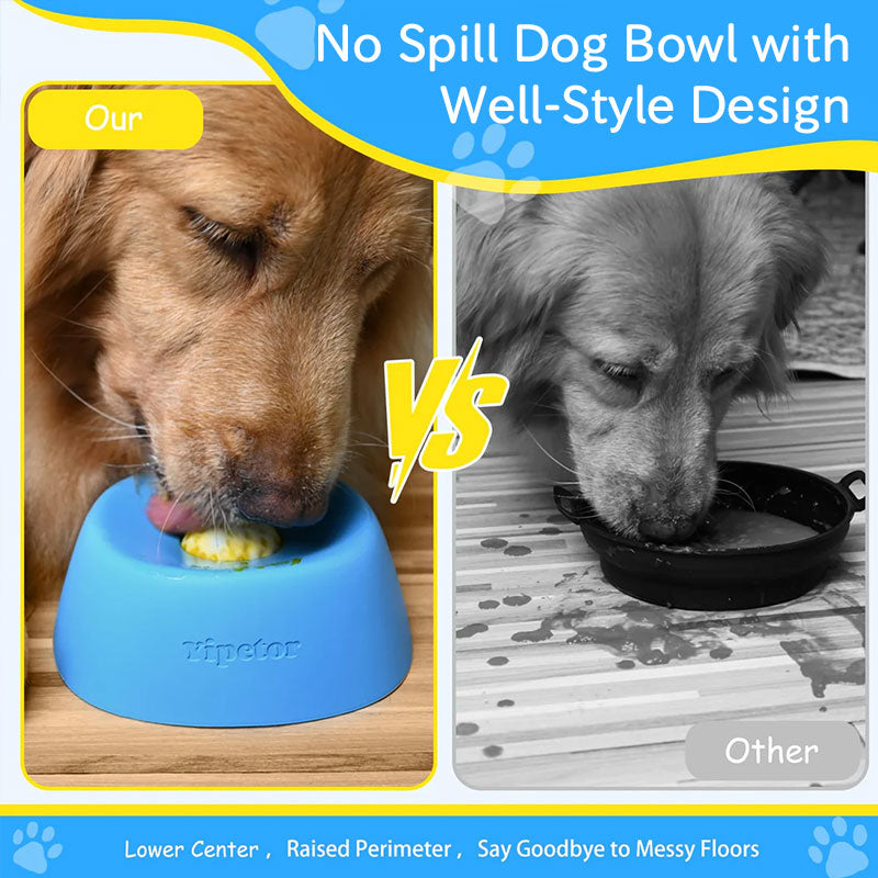 Slow Feeder Dog Bowl Lick Mat Treat Dispenser Non-Slip Rubber Pet Feeding Dish