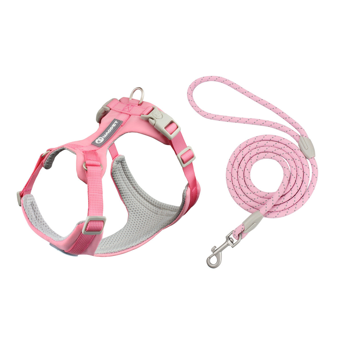 Lightweight Breathable Dog Harness Leash Set Adjustable Vest Reflective Design
