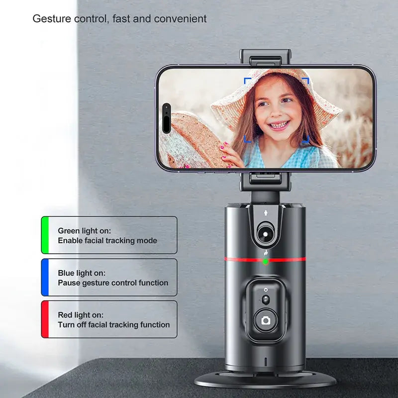 360° Auto Face Tracking Phone Stand Holder Gimbal Stabilizer Wireless Remote Control