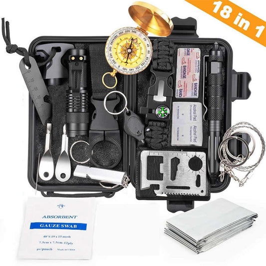 Comprehensive Outdoor Survival Kit Emergency Tools and Tactical Gear Camping