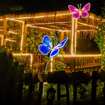 LED Butterfly Lights USB Rechargeable Dynamic Wing Motion Garden Outdoor Decor