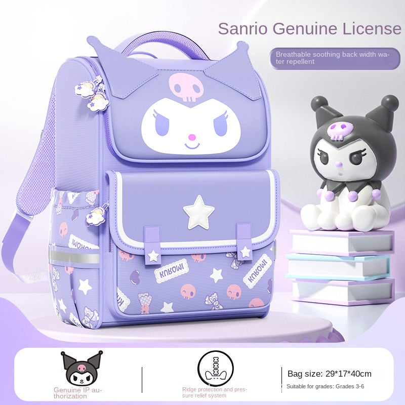 Girls School Backpack Lightweight Ergonomic Spine Support Cartoon Character Ages 6-12