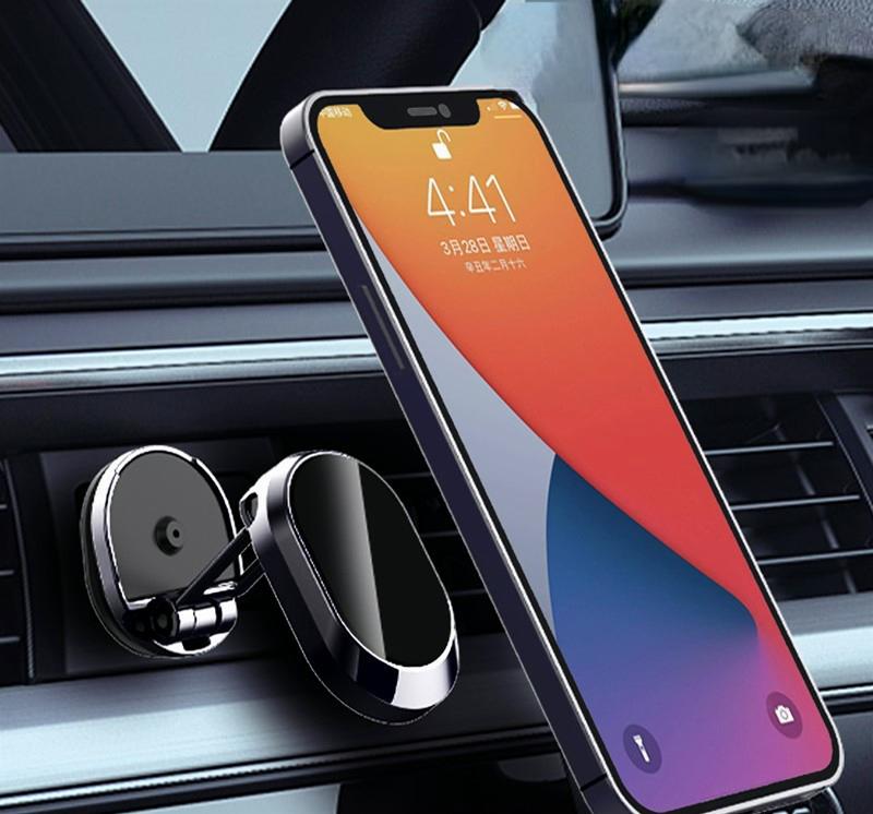 360 Degree Rotatable Magnetic Car Phone Holder Universal Zinc Alloy Dashboard