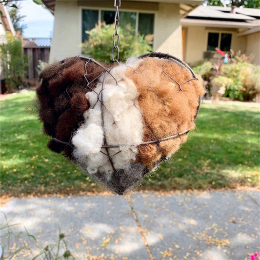 Heart-Shaped Outdoor Garden Bird Nest Weatherproof Unique Yard Art Decoration