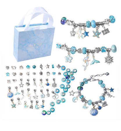 DIY Children’s Bracelet Kit, Bulk Charms & Beads, Gift Box, Kids Jewelry Making