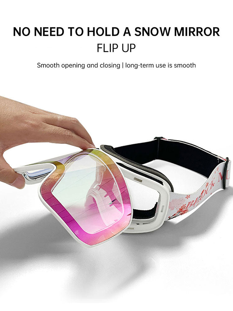 Winter Sports Ski Goggles Double Layer UV Protection Anti-Fog Adjustable Fit