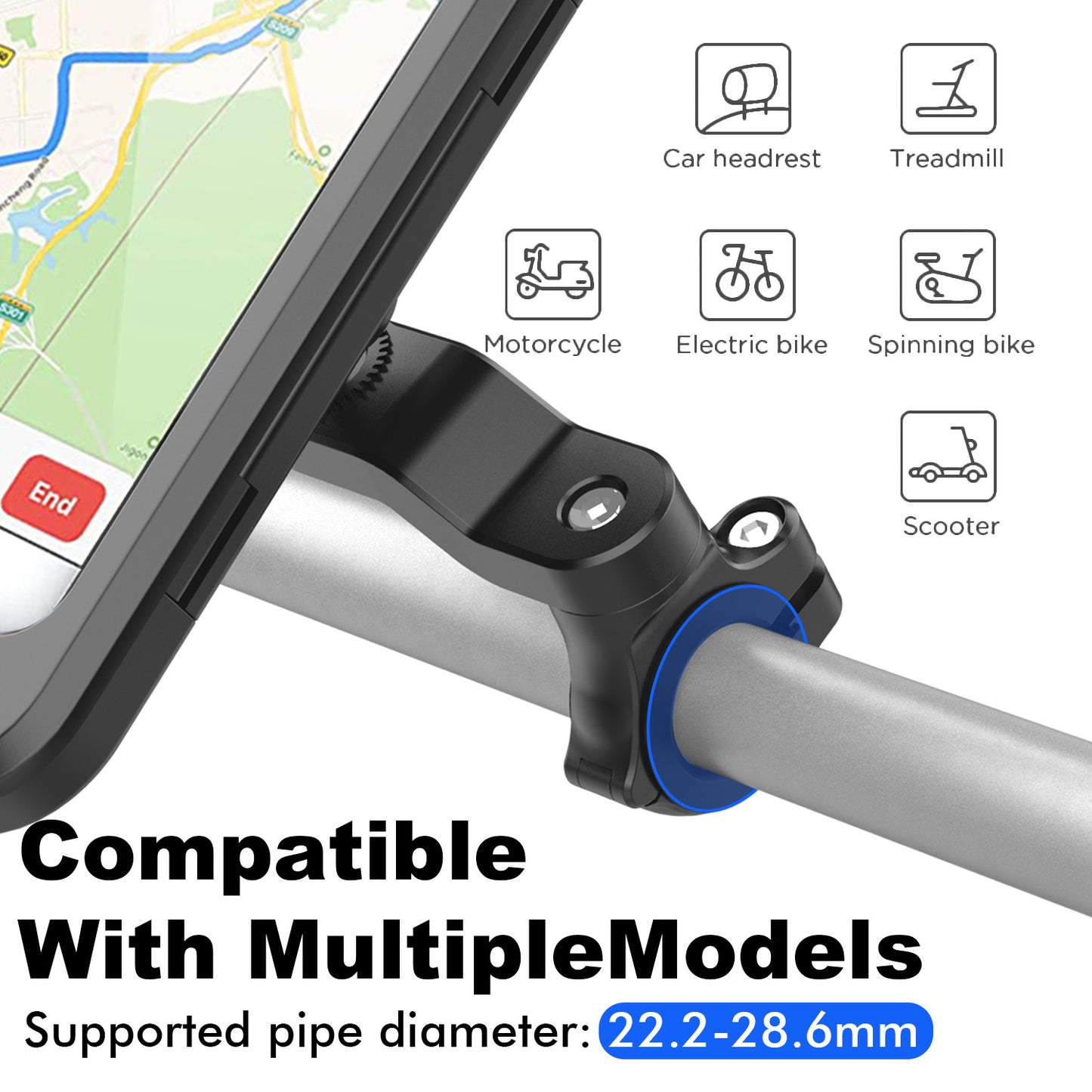 Bicycle Navigation Mount Touchscreen Water Resistant GPS Secure Equipment Holder