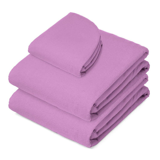 Massage Table Sheet Set 3 Piece Fitted Flat Face Cradle Cover Elastic Edges