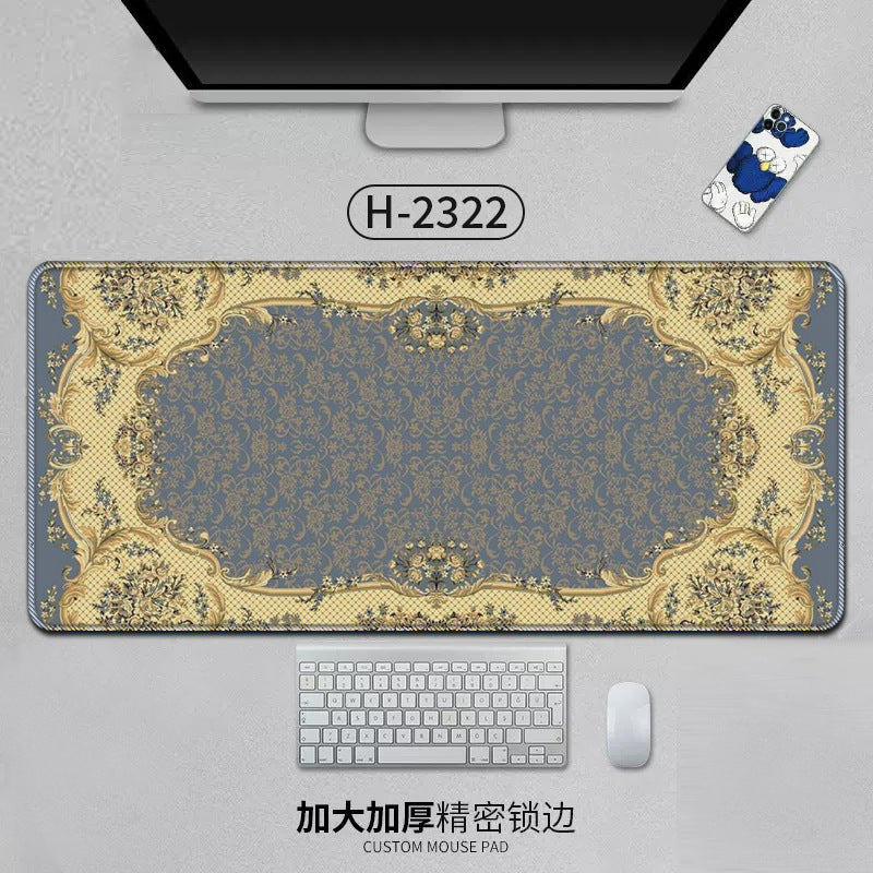 Large Persian Desk Mouse Pad Anti-Slip Natural Rubber Stitched Edge 800x400mm