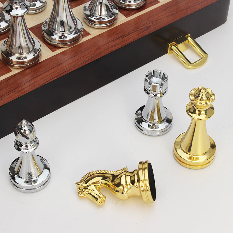 Premium Wooden Acrylic Chess Set Durable Travel Board Game Portable