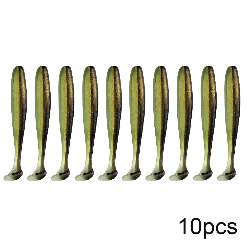 Eco-Friendly Silicone Sea Fishing Lures 7cm 2g Long-Distance Casting Set of 10