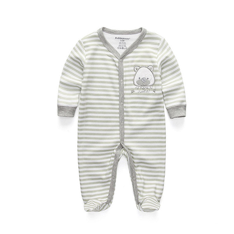 Newborn 100% Cotton Baby Jumpsuit | Neutral Infant Sleepwear | Ages 0-12 Months