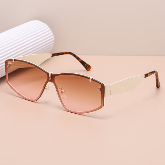 Men's Rimless Sunglasses UV400 Protection Lightweight Durable Outdoor Eyewear