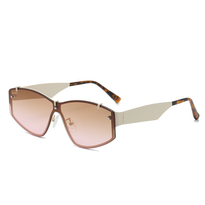Men's Rimless Sunglasses UV400 Protection Lightweight Durable Outdoor Eyewear